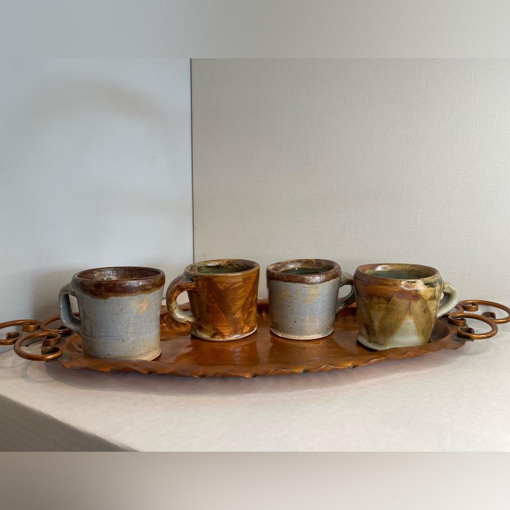 Vintage Studio Pottery Demi Mugs – Hand Thrown by Artist